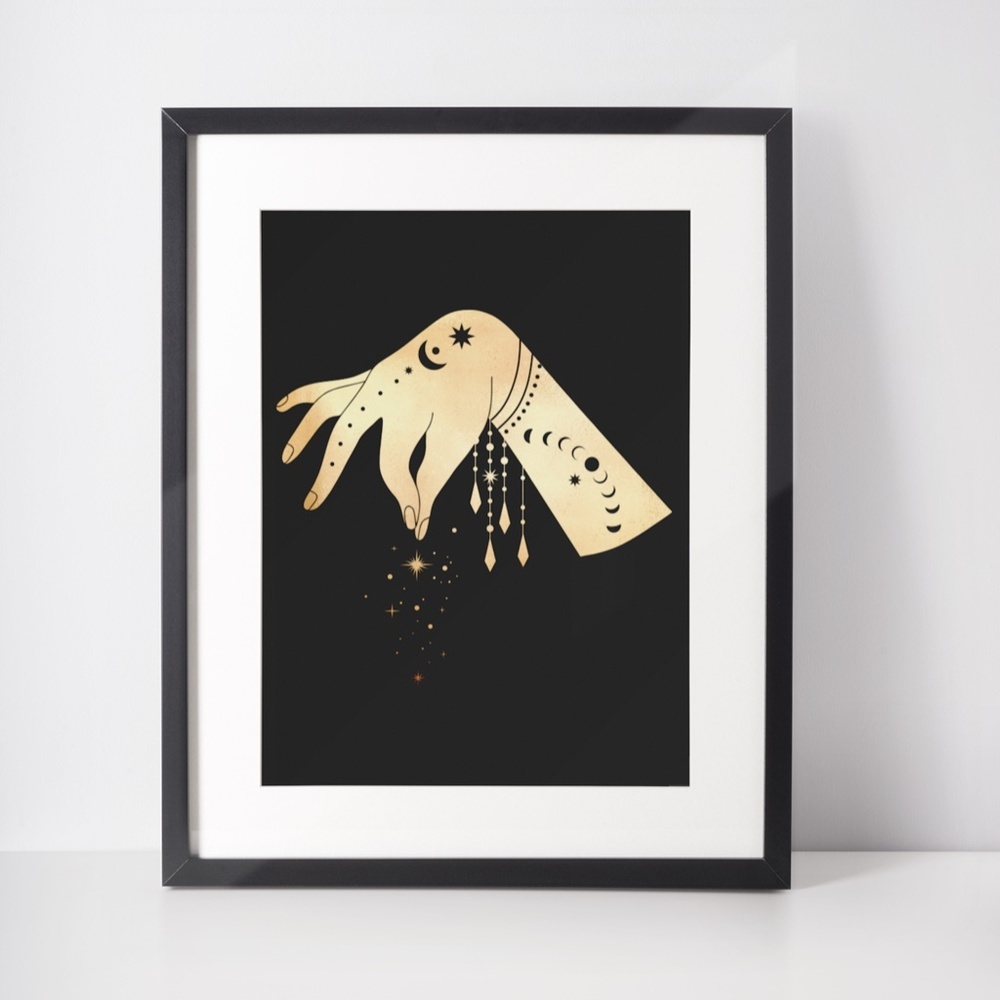 Wall Art Esoteric Celestial Mystic Hands Print Poster Unframed - Picture 5 of 5